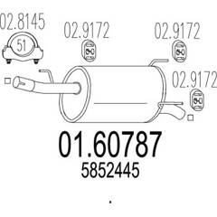 Silencieux arrière MTS - 01.60787