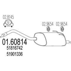 Silencieux arrière MTS - 01.60814