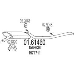 Silencieux arrière MTS - 01.61460
