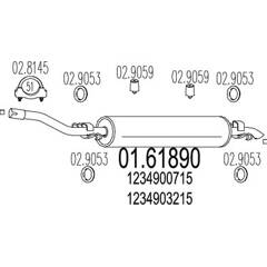 Silencieux arrière MTS - 01.61890