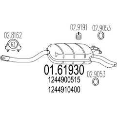 Silencieux arrière MTS - 01.61930