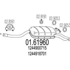 Silencieux arrière MTS - 01.61960