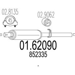 Silencieux arrière MTS - 01.62090