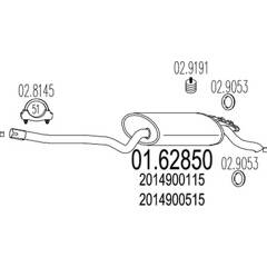 Silencieux arrière MTS - 01.62850