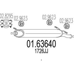 Silencieux arrière MTS - 01.63640
