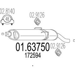 Silencieux arrière MTS - 01.63750
