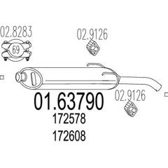 Silencieux arrière MTS - 01.63790