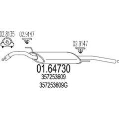 Silencieux arrière MTS - 01.64730