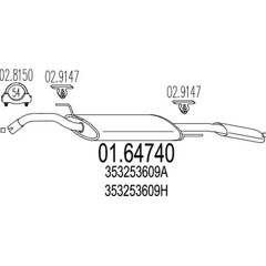 Silencieux arrière MTS - 01.64740
