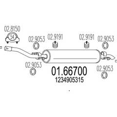 Silencieux arrière MTS - 01.66700