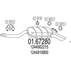 Silencieux arrière MTS - 01.67280