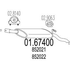 Silencieux arrière MTS - 01.67400