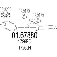 Silencieux arrière MTS - 01.67880