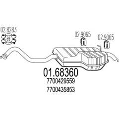Silencieux arrière MTS - 01.68360