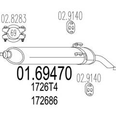 Silencieux arrière MTS - 01.69470