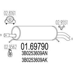Silencieux arrière MTS - 01.69790