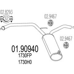 Silencieux arrière MTS - 01.90940