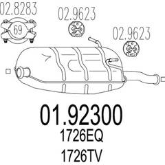 Silencieux arrière MTS - 01.92300
