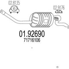 Silencieux arrière MTS - 01.92690