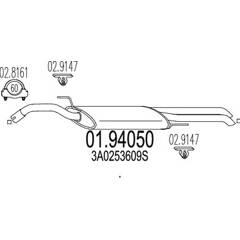 Silencieux arrière MTS - 01.94050