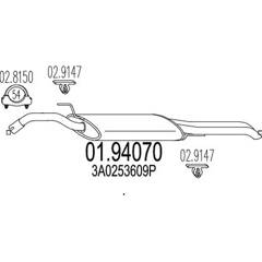 Silencieux arrière MTS - 01.94070