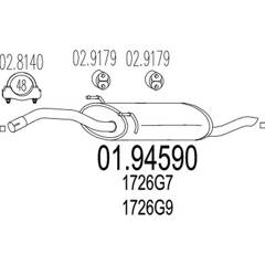 Silencieux arrière MTS - 01.94590