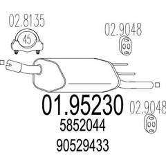 Silencieux arrière MTS - 01.95230