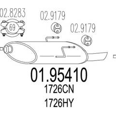 Silencieux arrière MTS - 01.95410