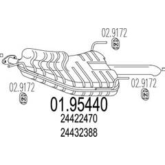 Silencieux arrière MTS - 01.95440