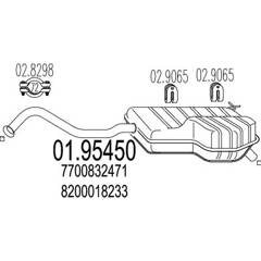 Silencieux arrière MTS - 01.95450