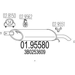Silencieux arrière MTS - 01.95580