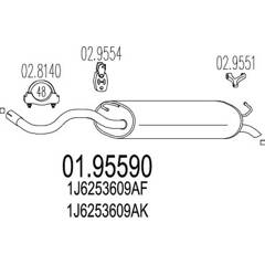 Silencieux arrière MTS - 01.95590
