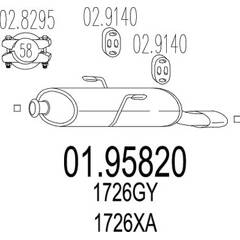 Silencieux arrière MTS - 01.95820