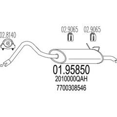Silencieux arrière MTS - 01.95850