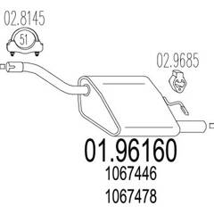 Silencieux arrière MTS - 01.96160