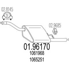 Silencieux arrière MTS - 01.96170