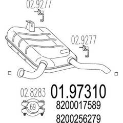 Silencieux arrière MTS - 01.97310