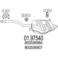 Silencieux arrière MTS - 01.97540
