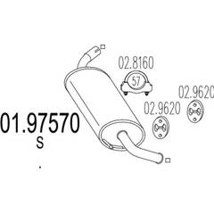 Silencieux arrière MTS - 01.97570