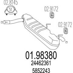 Silencieux arrière MTS - 01.98380