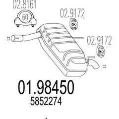Silencieux arrière MTS - 01.98450
