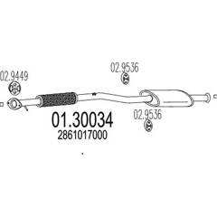 Silencieux avant MTS - 01.30034
