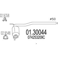 Silencieux avant MTS - 01.30044