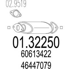 Silencieux avant MTS - 01.32250