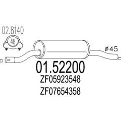 Silencieux avant MTS - 01.52200
