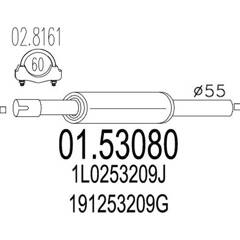 Silencieux avant MTS - 01.53080