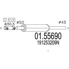 Silencieux avant MTS - 01.55690