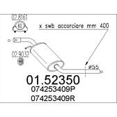 Silencieux intermédiaire MTS - 01.52350