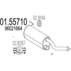 Silencieux intermédiaire MTS - 01.55710