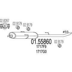 Silencieux intermédiaire MTS - 01.55860